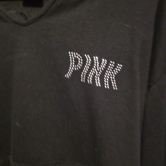 PINK Victoria's Secret Black Sparle Hoodie - Picture 5 of 6